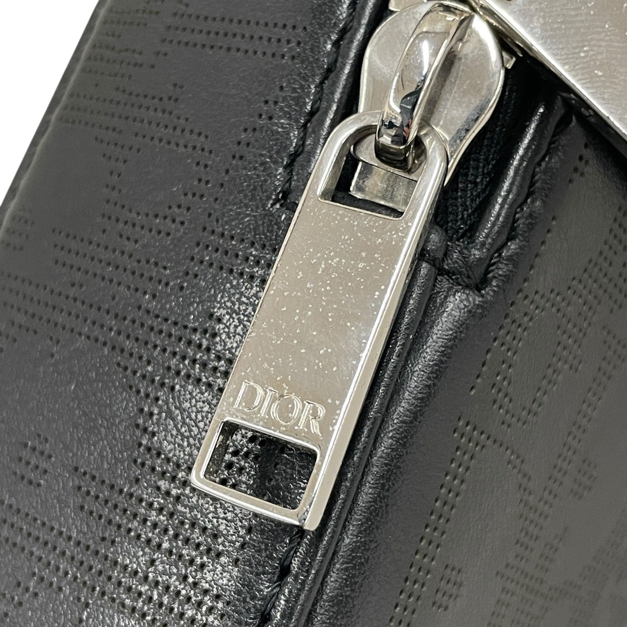 【Christian Dior】クリスチャンディオール サファリ 1ESPO206VPI ショルダーバッグ レザー メンズ オブリーク ギャラクシー ポシェット ブラック