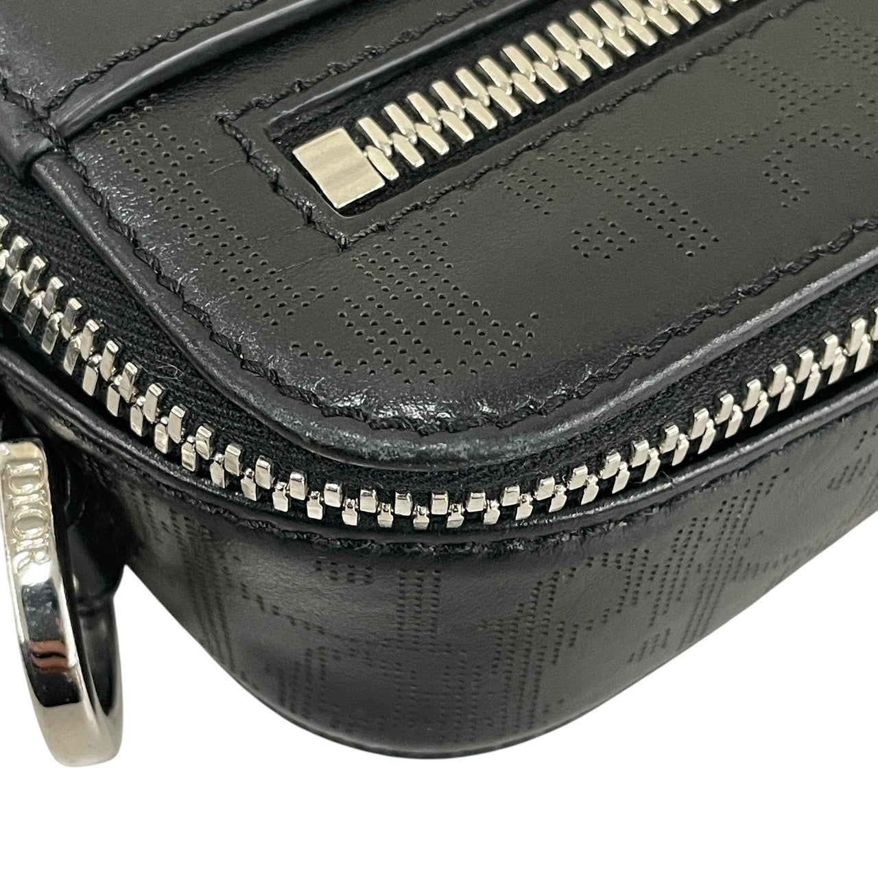 【Christian Dior】クリスチャンディオール サファリ 1ESPO206VPI ショルダーバッグ レザー メンズ オブリーク ギャラクシー ポシェット ブラック