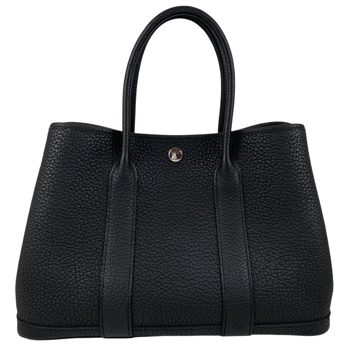【HERMES】エルメス ガーデンパーティTPM ハンドバッグ ネゴンダ レディース U刻印(2022年) 黒 ブラック トート