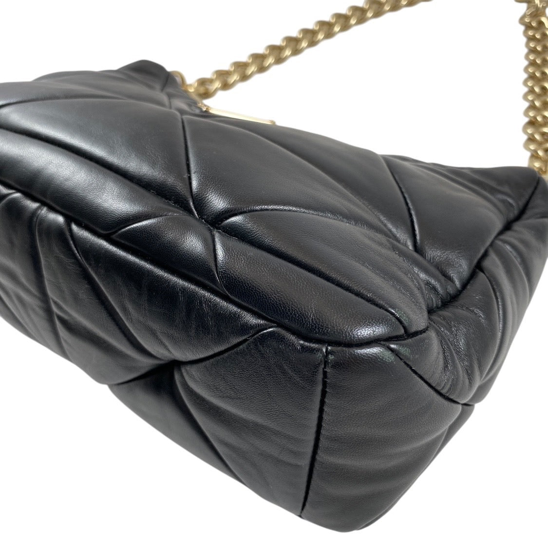 【PRADA】プラダ パデッド 1BC157 ショルダーバッグ レザー レディース 2WAY 本革 チェーン ポーチ付 黒