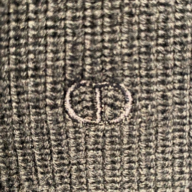 【Christian Dior】クリスチャンディオール チュニック ニット ウールキッズ サイズ12 キッズ 子供 黒 ブラック CDロゴ