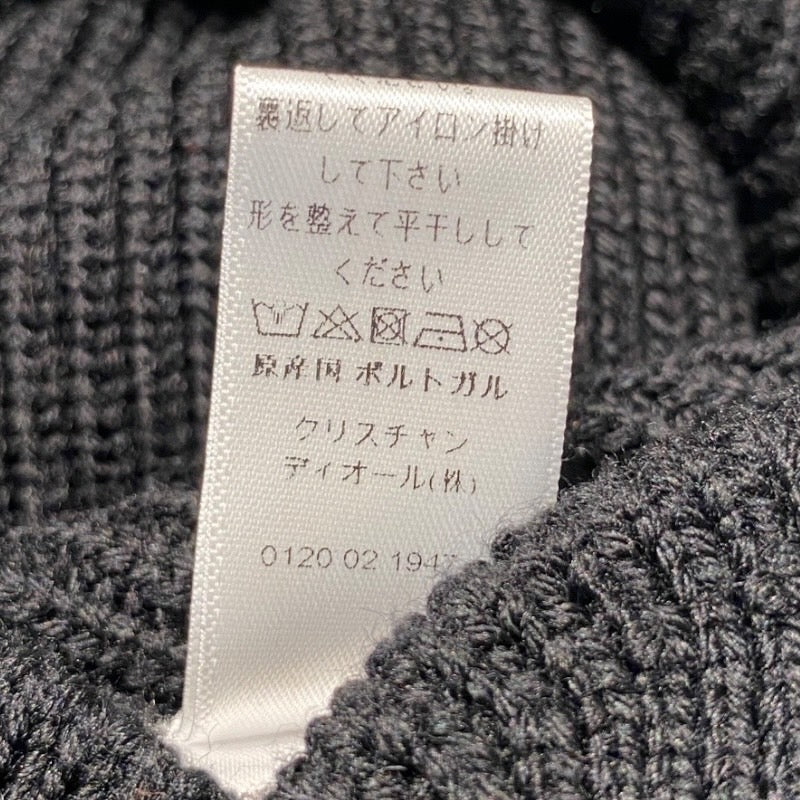 【Christian Dior】クリスチャンディオール チュニック ニット ウールキッズ サイズ12 キッズ 子供 黒 ブラック CDロゴ