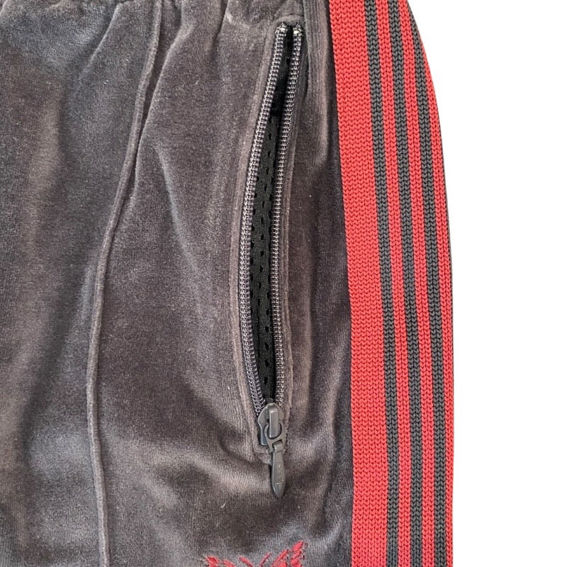 【NEEDLES】ニードルズ パンツ コットンメンズ ベロア トラックパンツ グレー ジャージ