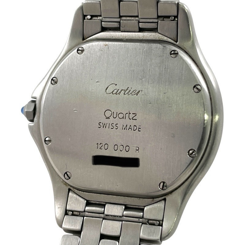 【CARTIER】カルティエ パンテールクーガーLM W35002F5 腕時計 ステンレススチール ユニセックス デイト クォーツ ボーイズ