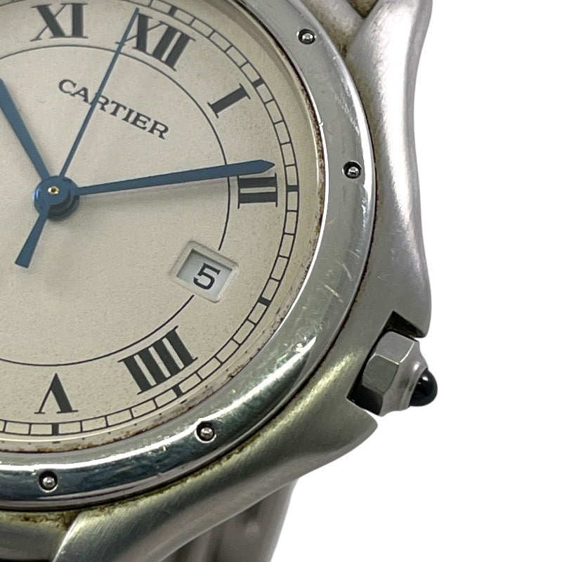 【CARTIER】カルティエ パンテールクーガーLM W35002F5 腕時計 ステンレススチール ユニセックス デイト クォーツ ボーイズ