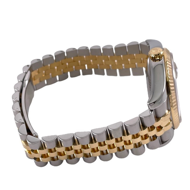 【ROLEX】ロレックス デイトジャスト 116233G 腕時計 SS/YG メンズ 黒文字盤 10Pダイヤ イエローゴールド 新品仕上げ済