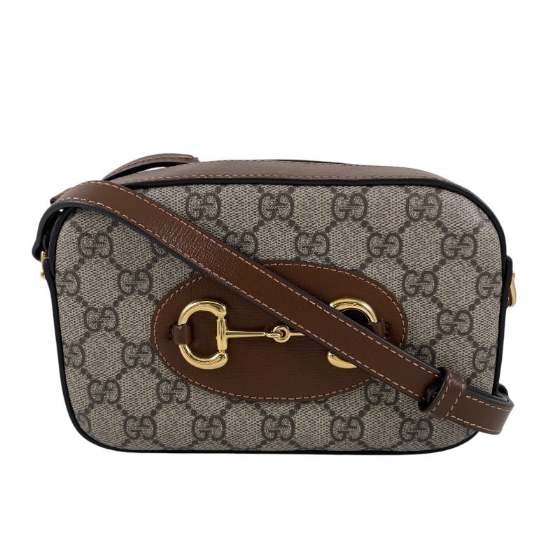 【GUCCI】グッチ ホースビット 760196 ショルダーバッグ PVC レディース 1955 ミニショルダーバッグ GG柄 ベージュ