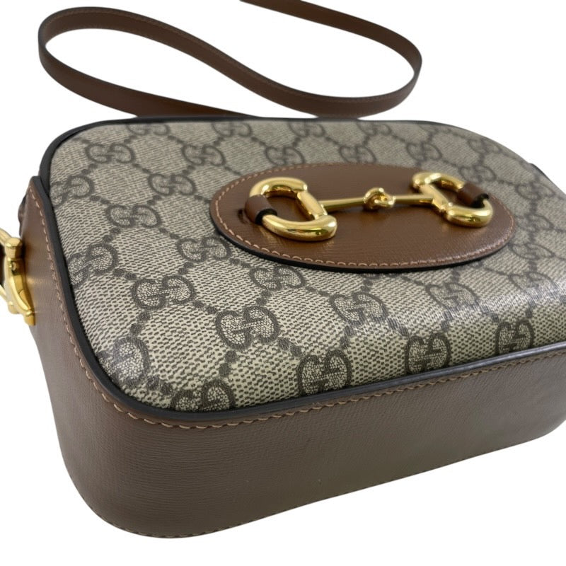 【GUCCI】グッチ ホースビット 760196 ショルダーバッグ PVC レディース 1955 ミニショルダーバッグ GG柄 ベージュ