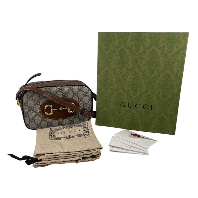 【GUCCI】グッチ ホースビット 760196 ショルダーバッグ PVC レディース 1955 ミニショルダーバッグ GG柄 ベージュ