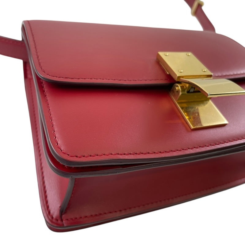 【CELINE】セリーヌ クラシックボックス 164183DLS.27ED ショルダーバッグ レザー レディース スモール ボックス カーフレザークロスボディ 赤 レッド