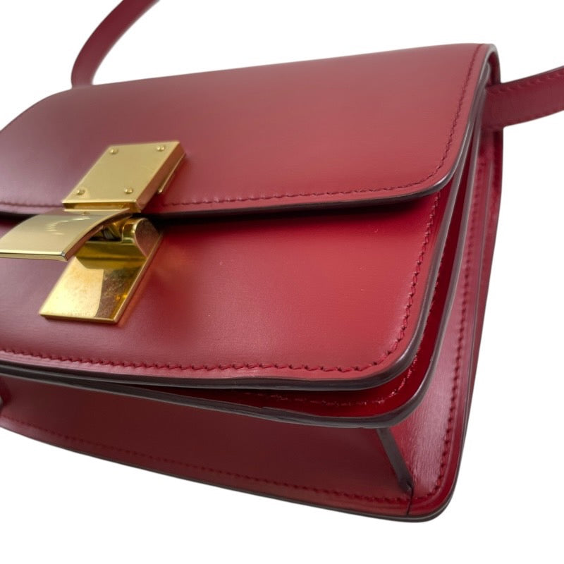 【CELINE】セリーヌ クラシックボックス 164183DLS.27ED ショルダーバッグ レザー レディース スモール ボックス カーフレザークロスボディ 赤 レッド
