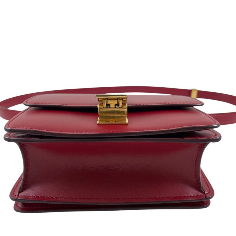 【CELINE】セリーヌ クラシックボックス 164183DLS.27ED ショルダーバッグ レザー レディース スモール ボックス カーフレザークロスボディ 赤 レッド