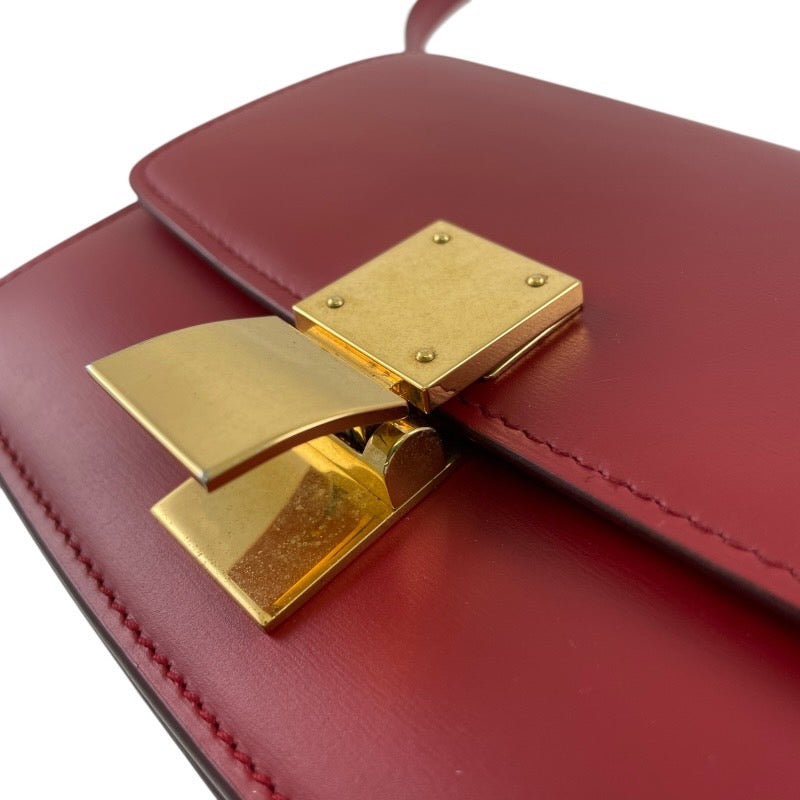 【CELINE】セリーヌ クラシックボックス 164183DLS.27ED ショルダーバッグ レザー レディース スモール ボックス カーフレザークロスボディ 赤 レッド