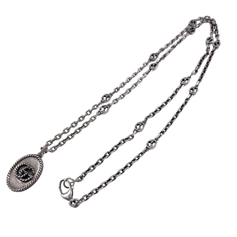 【GUCCI】グッチ ダブルG 632540 ネックレス シルバー925メンズ マーモント ロング レディース