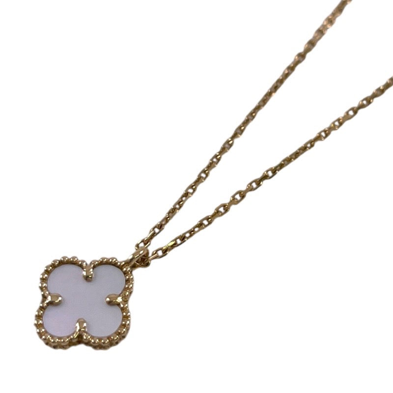 【Van Cleef & Arpels】ヴァンクリーフ&アーペル スウィートアルハンブラ シェル VCARF69100 ネックレス K18イエローゴールド レディース 750YG ペンダント マザーオブパール スイート