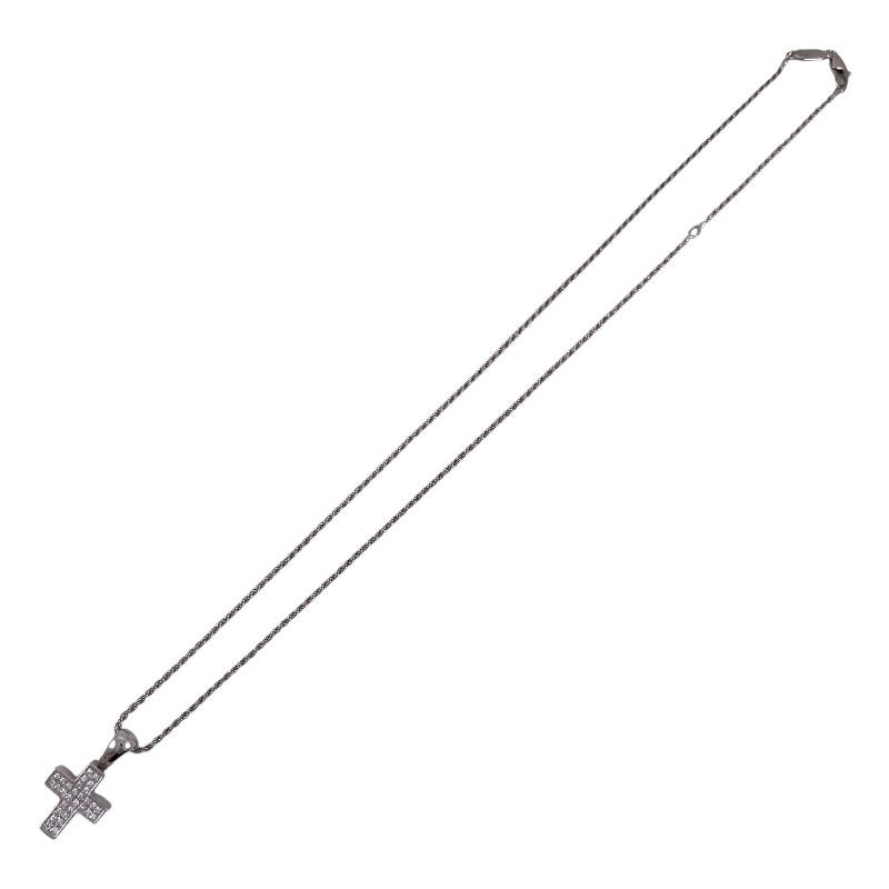 【Damiani】ダミアーニ クロス 十字架 ネックレス K18ホワイトゴールド レディース ダイヤモンド 750 ベルエポック メンズ