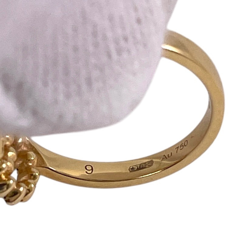 【GUCCI】グッチ GGランニング リング・指輪 K18イエローゴールド レディース ダイヤモンド 750 インターロッキング 8号