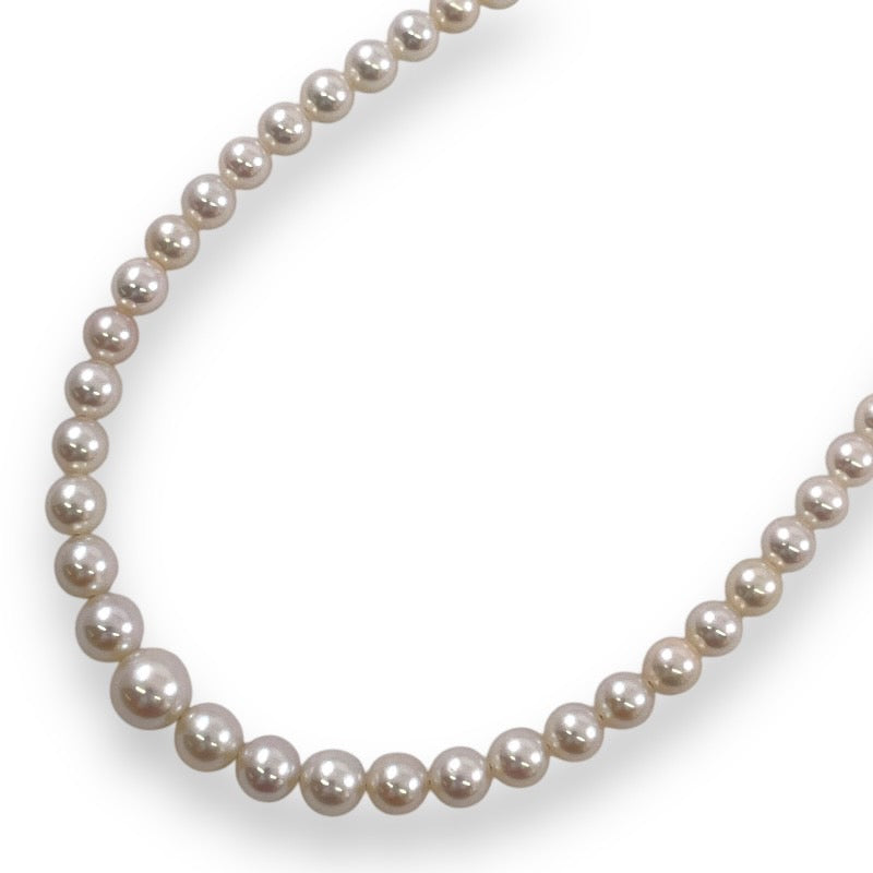 【MIKIMOTO】ミキモト パール ネックレス シルバーレディース アコヤ 真珠 4-8mm