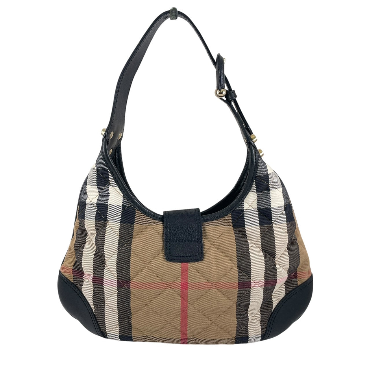 【BURBERRY】バーバリー ワンショルダー ショルダーバッグ レディース ノバチェック ロックチャーム キルティング ベージュ