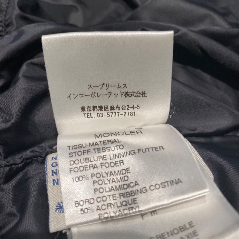 【MONCLER】モンクレール BISENTI ダウンジャケット ナイロン レディース サイズ1 ダウンコート 黒 ブラック