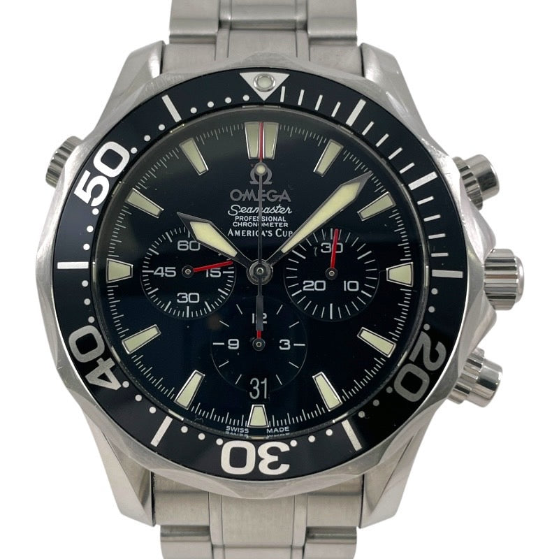 【OMEGA】オメガ シーマスター アメリカズカップ 2594.50 腕時計 ステンレススチール メンズ クロノグラフ SS/SS プロフェッショナル