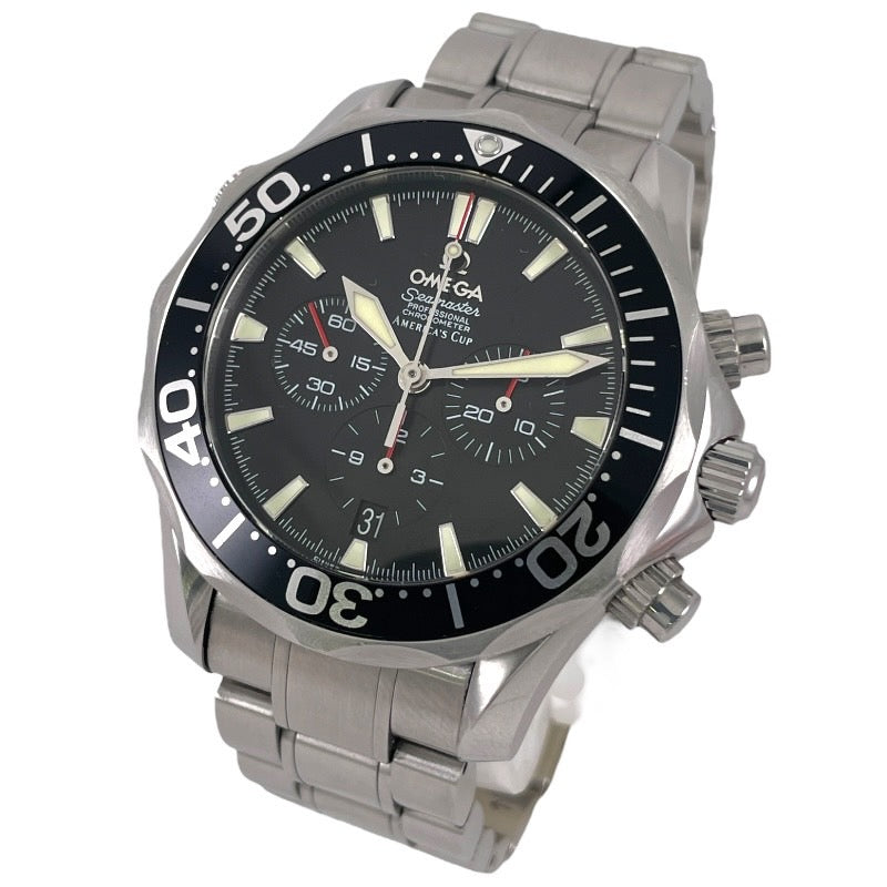 【OMEGA】オメガ シーマスター アメリカズカップ 2594.50 腕時計 ステンレススチール メンズ クロノグラフ SS/SS プロフェッショナル