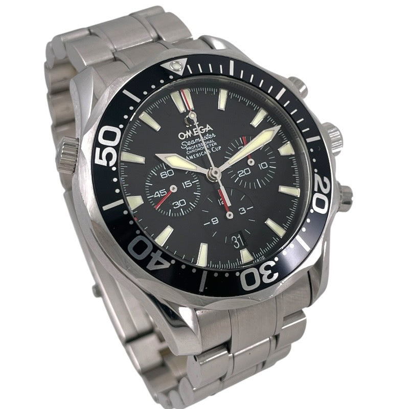 【OMEGA】オメガ シーマスター アメリカズカップ 2594.50 腕時計 ステンレススチール メンズ クロノグラフ SS/SS プロフェッショナル