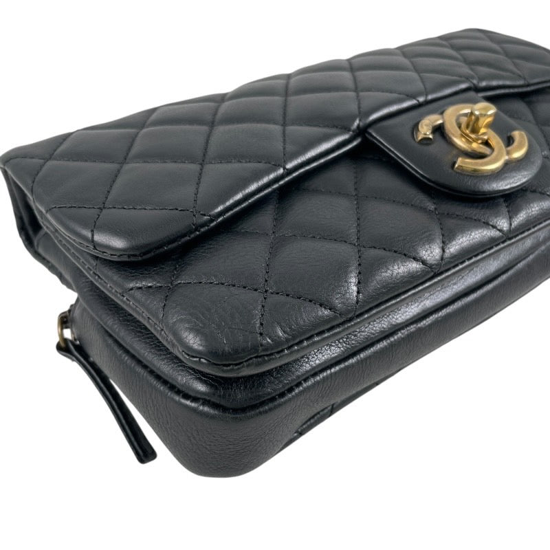 【CHANEL】シャネル マトラッセ A67488 ショルダーバッグ ラムスキン レディース チェーンショルダー 黒 ブラック 2WAY