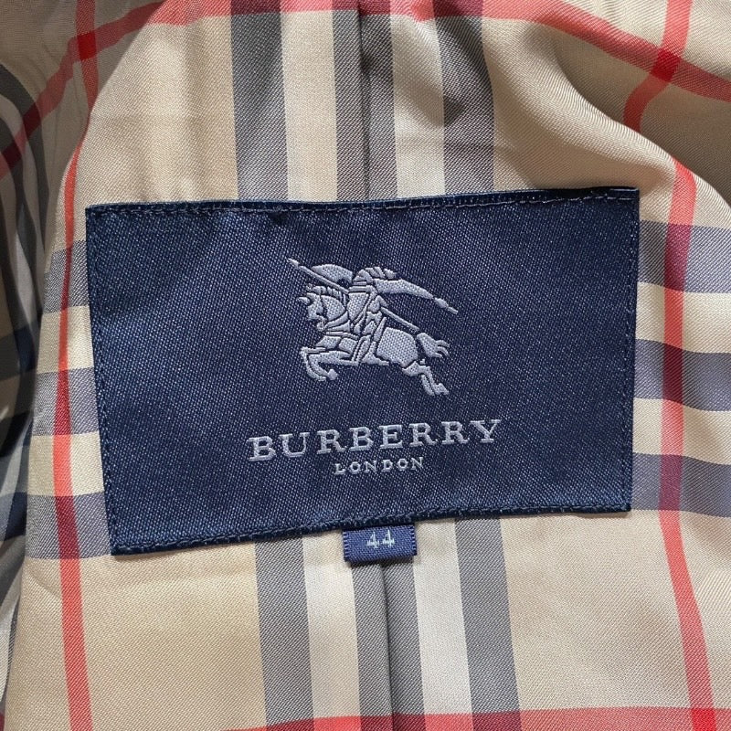 【BURBERRY】バーバリー チェック柄 フード付きコート その他アウター メンズ キルティング 中綿 黒 ブラック