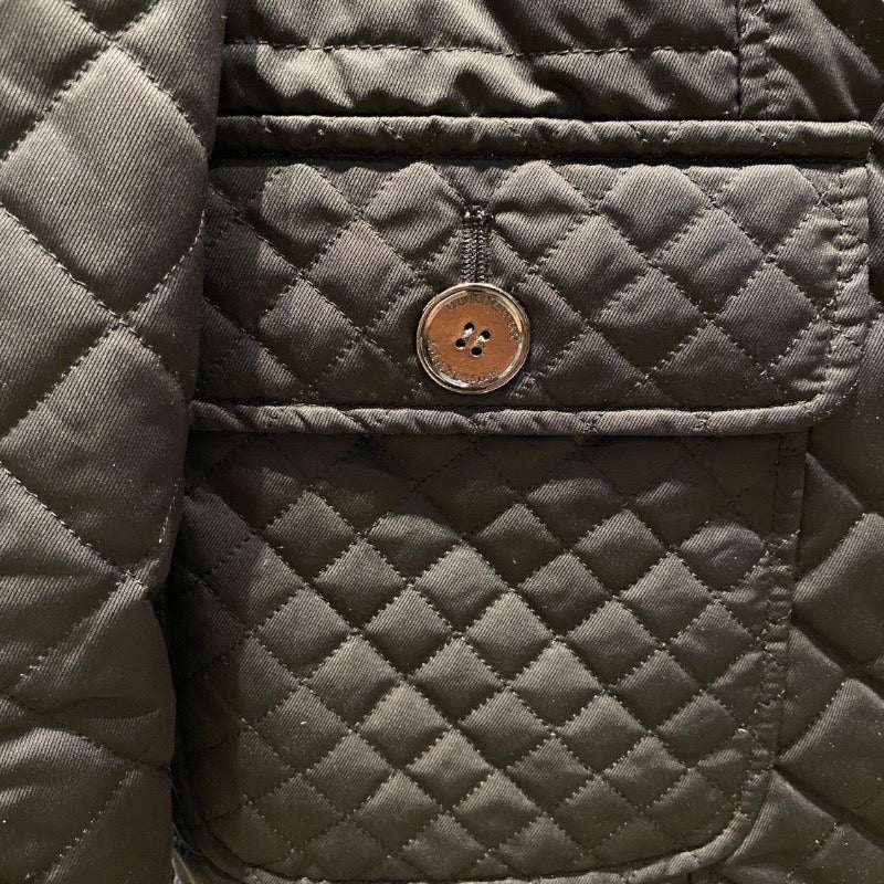 【BURBERRY】バーバリー チェック柄 フード付きコート その他アウター メンズ キルティング 中綿 黒 ブラック