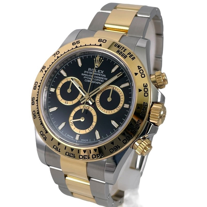 【ROLEX】ロレックス コスモグラフ デイトナ 126503 腕時計 SS/YG メンズ イエローゴールド クロノグラフ 黒文字盤 ブラック 2024年ギャラ