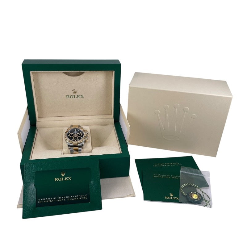 【ROLEX】ロレックス コスモグラフ デイトナ 126503 腕時計 SS/YG メンズ イエローゴールド クロノグラフ 黒文字盤 ブラック 2024年ギャラ
