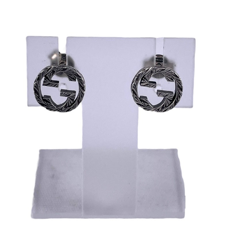 【GUCCI】グッチ インターロッキングG 457109 ピアス シルバー925メンズ Ag925 GG レディース