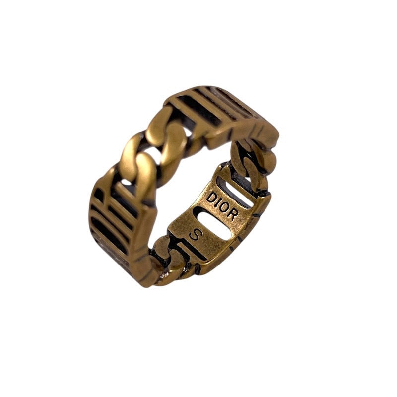 【Dior】ディオール DIORロゴ リング・指輪 レディース 11号 Sサイズ ゴールド