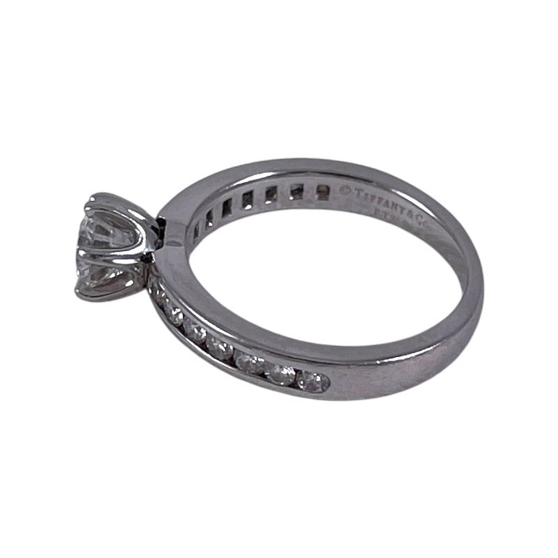 【TIFFANY&Co.】ティファニー ソリテール チャネルセッティング リング・指輪 Pt950プラチナ レディース ダイヤモンド D0.42 G/VS1/EX 5号
