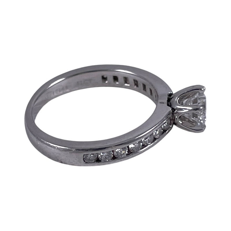 【TIFFANY&Co.】ティファニー ソリテール チャネルセッティング リング・指輪 Pt950プラチナ レディース ダイヤモンド D0.42 G/VS1/EX 5号