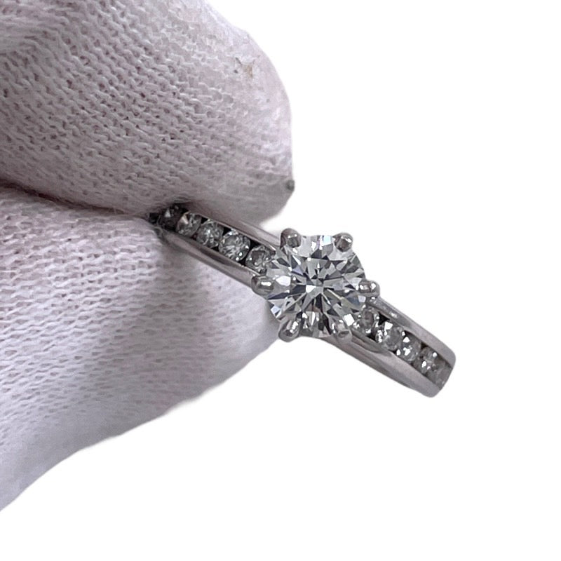【TIFFANY&Co.】ティファニー ソリテール チャネルセッティング リング・指輪 Pt950プラチナ レディース ダイヤモンド D0.42 G/VS1/EX 5号