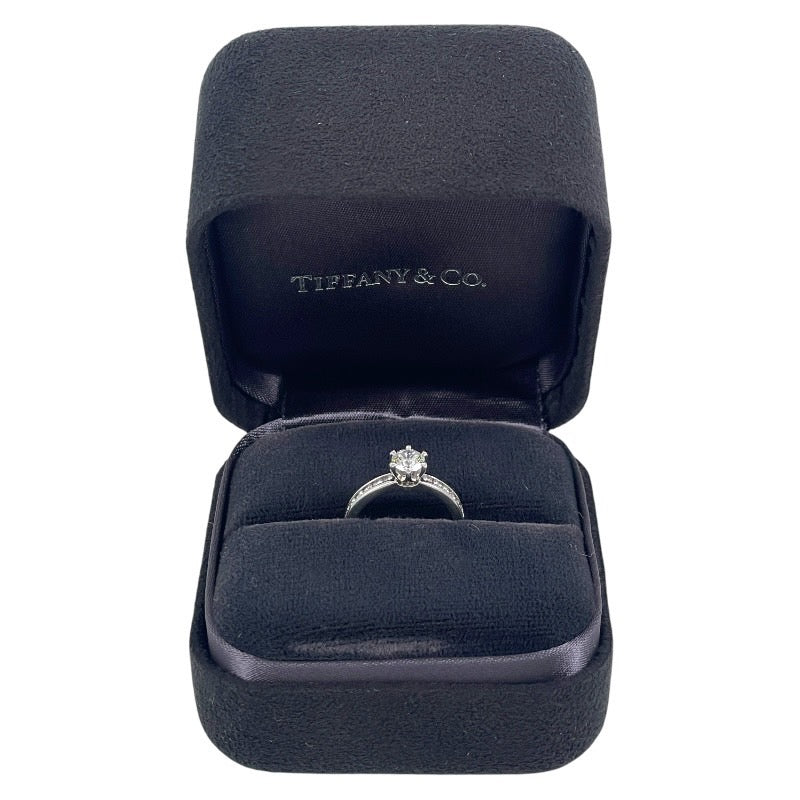 【TIFFANY&Co.】ティファニー ソリテール チャネルセッティング リング・指輪 Pt950プラチナ レディース ダイヤモンド D0.42 G/VS1/EX 5号
