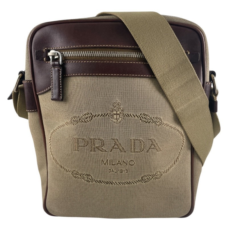 PRADA】プラダ ショルダーバッグ レディース ジャガード ロゴ