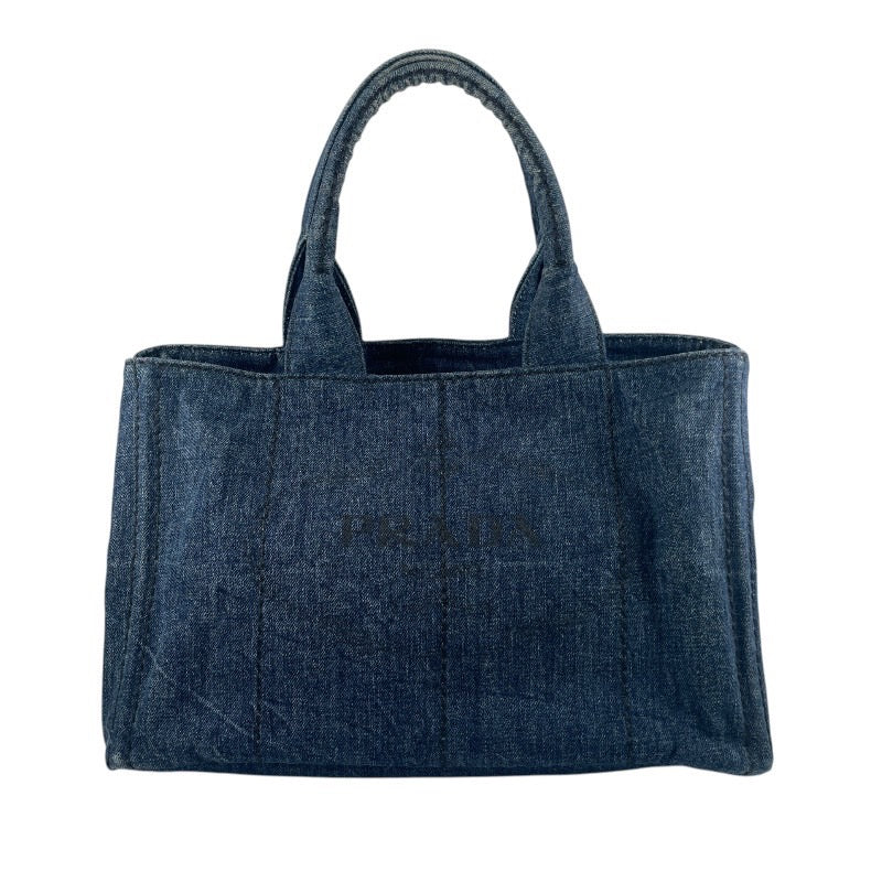 【PRADA】プラダ デニム カナパ B1877B トートバッグ レディース ハンドバッグ インディゴ ブルー