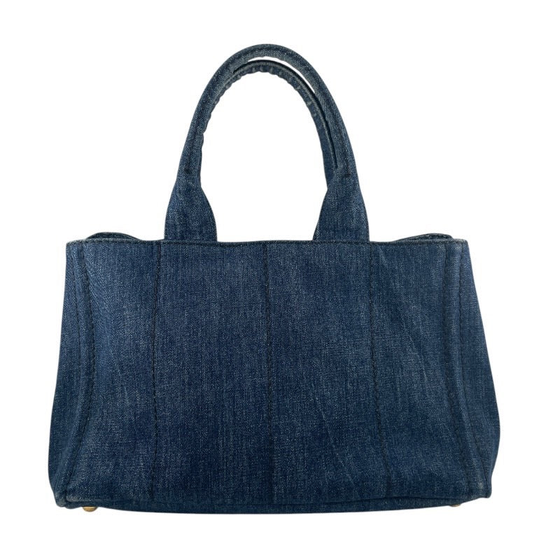 【PRADA】プラダ デニム カナパ B1877B トートバッグ レディース ハンドバッグ インディゴ ブルー