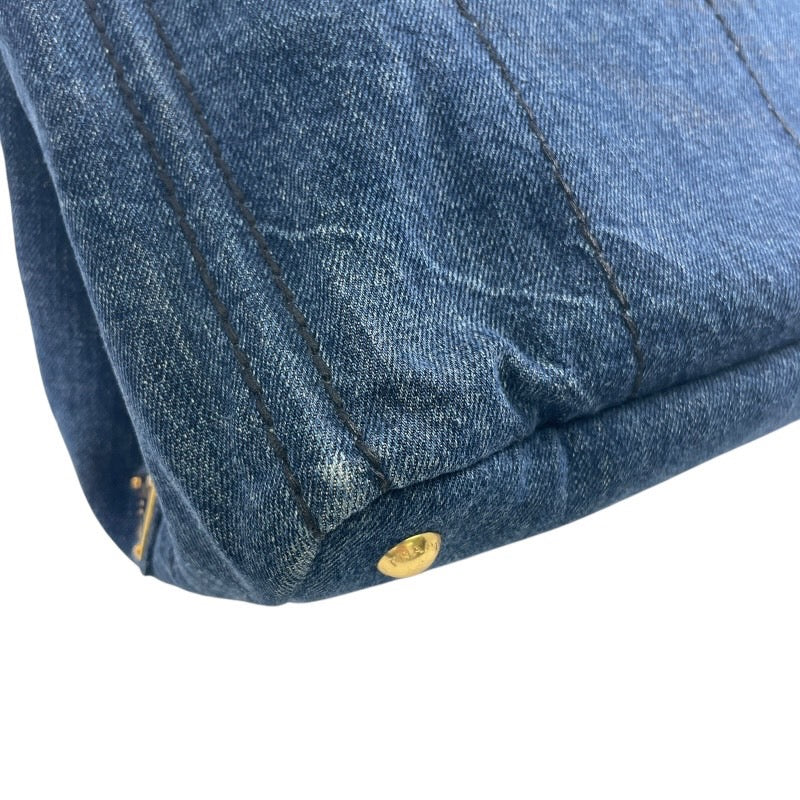 【PRADA】プラダ デニム カナパ B1877B トートバッグ レディース ハンドバッグ インディゴ ブルー