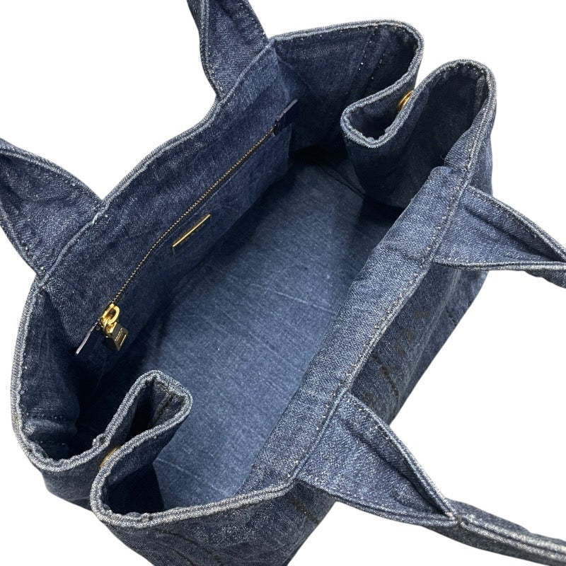 【PRADA】プラダ デニム カナパ B1877B トートバッグ レディース ハンドバッグ インディゴ ブルー