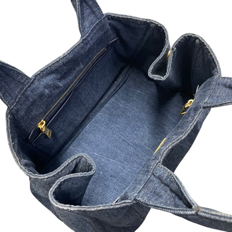 【PRADA】プラダ デニム カナパ B1877B トートバッグ レディース ハンドバッグ インディゴ ブルー