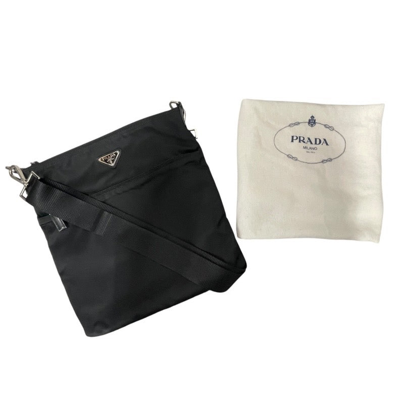 【PRADA】プラダ ショルダーバッグ ナイロン レディース 黒 ブラック 三角プレート テスート メンズ