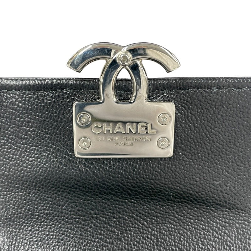 【CHANEL】シャネル CC BOX AP1173 三つ折り財布 レザー レディース スモール フラップウォレット ココマーク 黒 マトラッセ