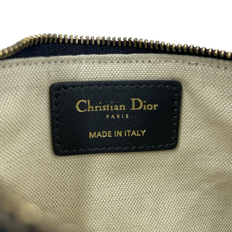 【Dior】ディオール オブリーク ジャガード ポーチ キャンバス レディース トロッター ミニ財布 コインケース 小物入れ