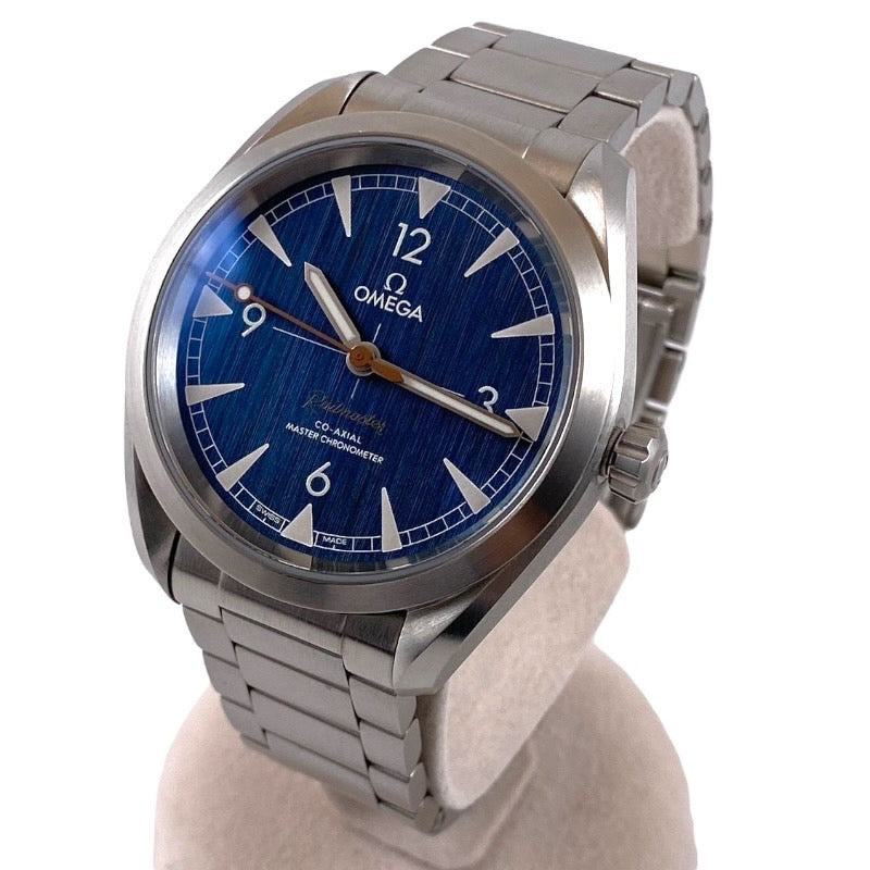 【OMEGA】オメガ レイルマスター 220.10.40.20.03.001 腕時計 ステンレススチール メンズ 自動巻き ブルー 青文字盤 マスタークロノメーター コーアクシャル