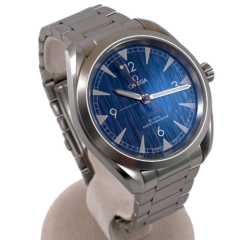 【OMEGA】オメガ レイルマスター 220.10.40.20.03.001 腕時計 ステンレススチール メンズ 自動巻き ブルー 青文字盤 マスタークロノメーター コーアクシャル