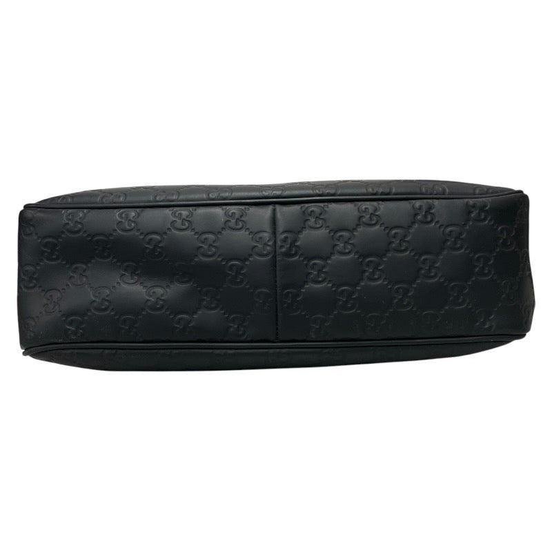 【GUCCI】グッチ グッチシマ 322080 ショルダーバッグ メンズ メッセンジャー GG レザー 黒 ブラック シェリーライン